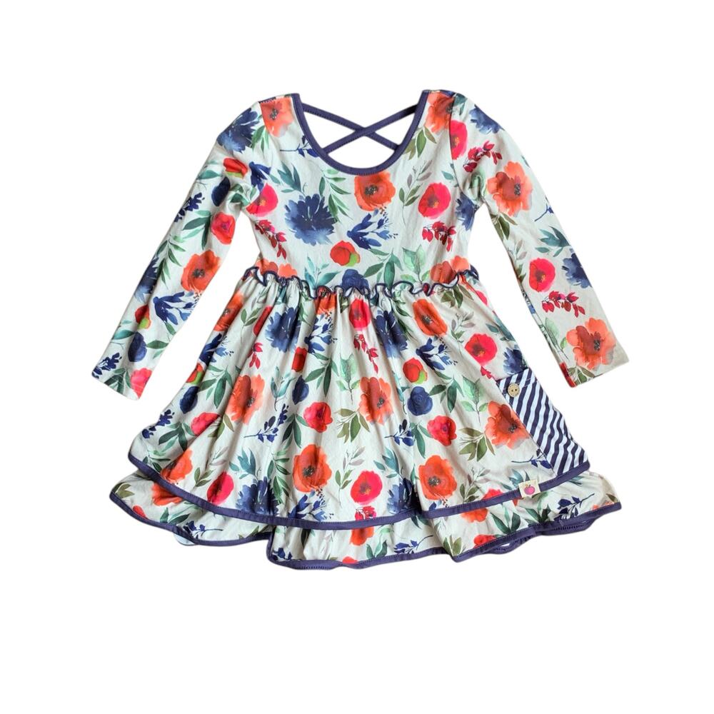 Cheeky Plum tiered floral dress with pockets